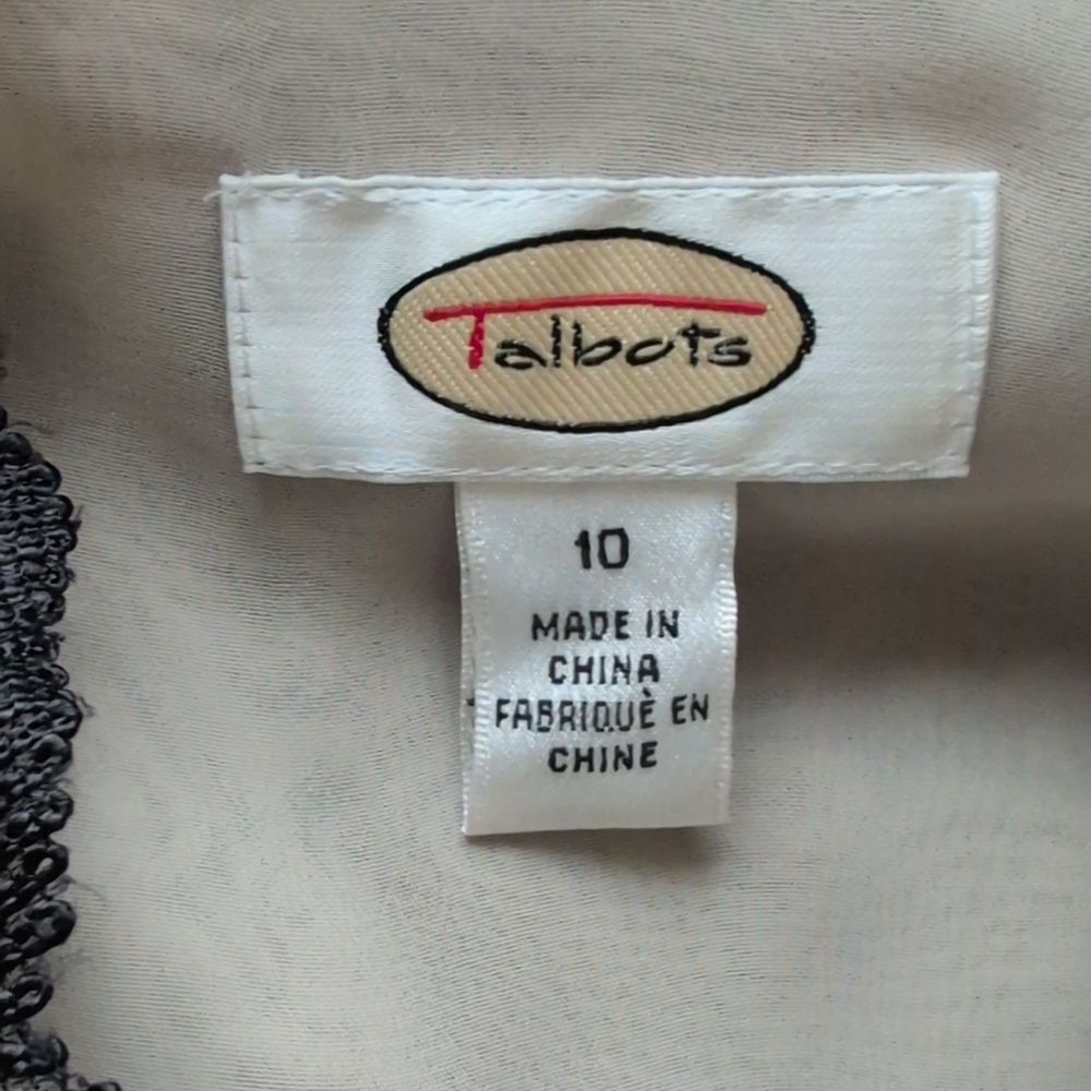 Talbots black lace evening jacket blazer size 10 long sleeve button close dressy - Picture 4 of 8